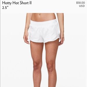 white lulu lemon shorts